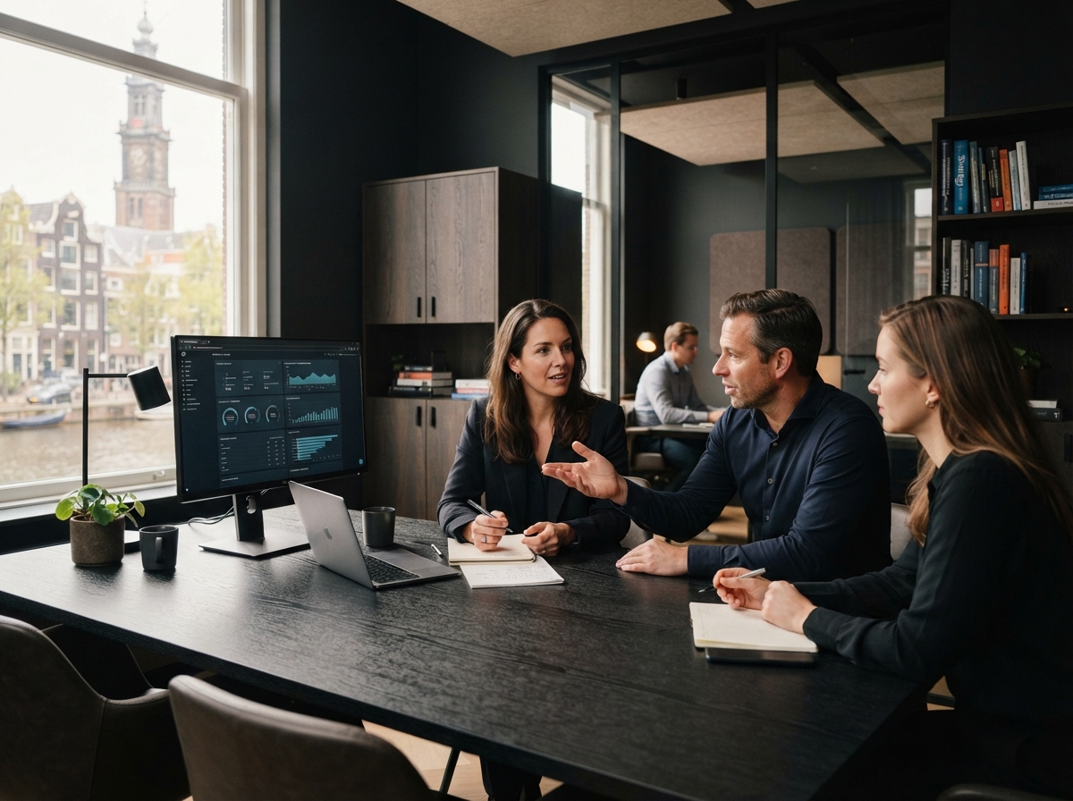 RoseWall Sessions team dat AI-strategiemodellen analyseert